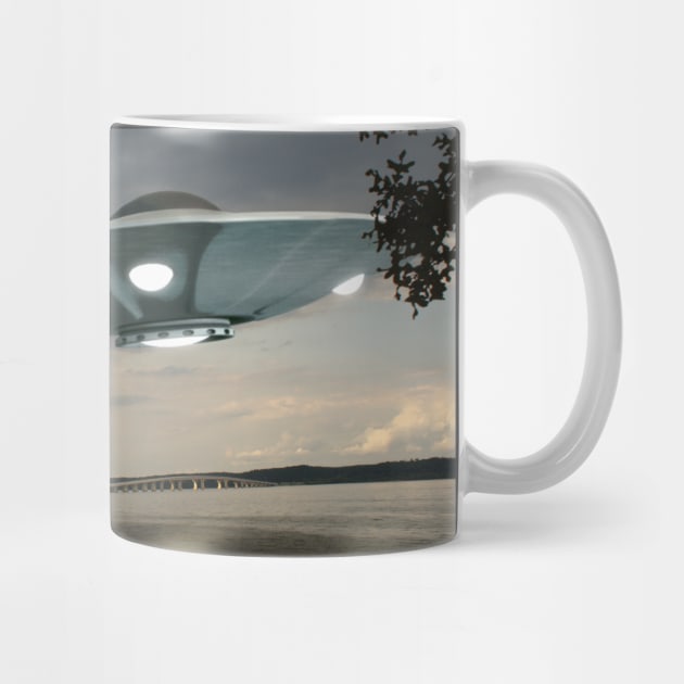 UFO Over Lake by Packrat